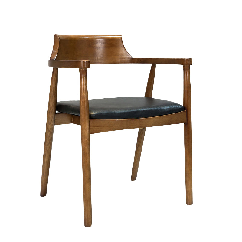 Contemporary Arm Chair Wood Open Back Dining Room Chair for Home