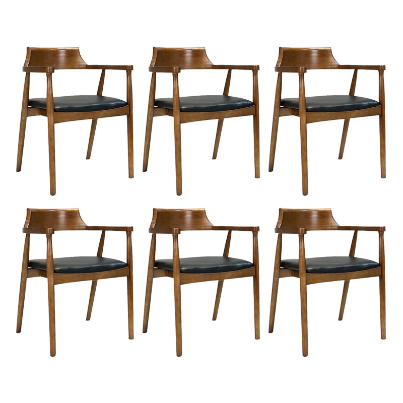 Contemporary Arm Chair Wood Open Back Dining Room Chair for Home