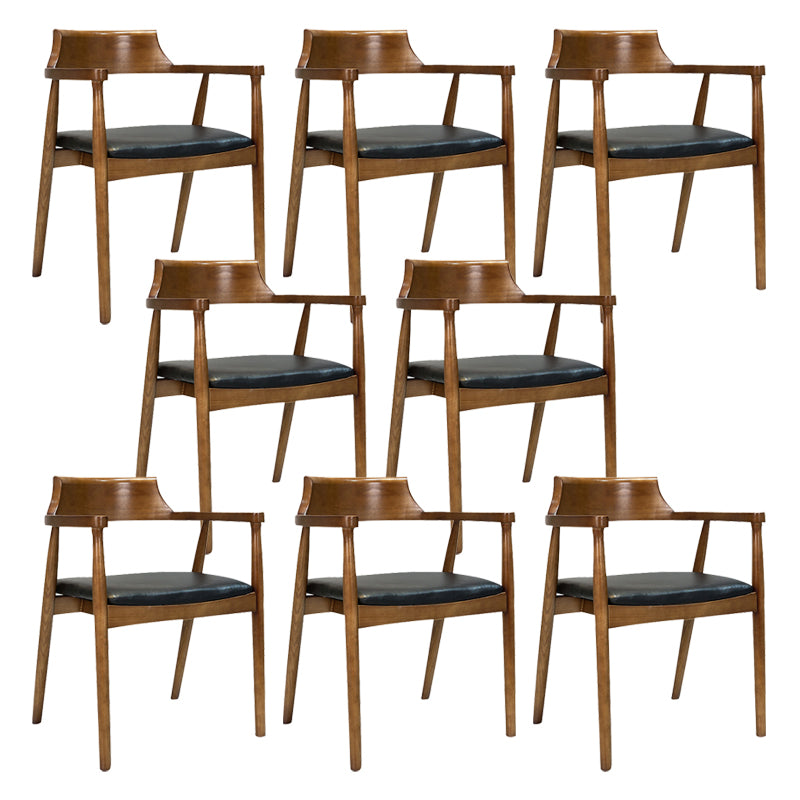 Contemporary Arm Chair Wood Open Back Dining Room Chair for Home