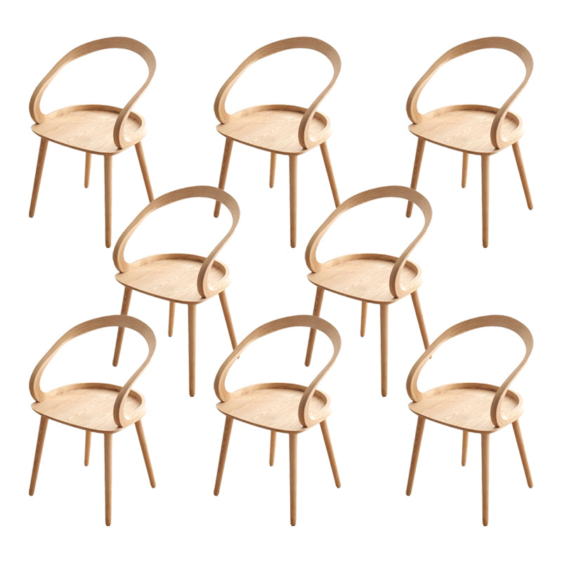 Traditional Arm Chair Open Back Wood Dining Room Chair for Kitchen