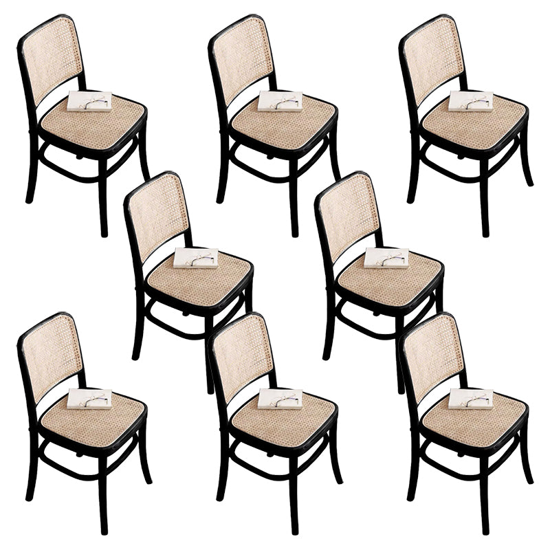 Contemporary Side Chair Wood Open Back Dining Room Chair for Kitchen