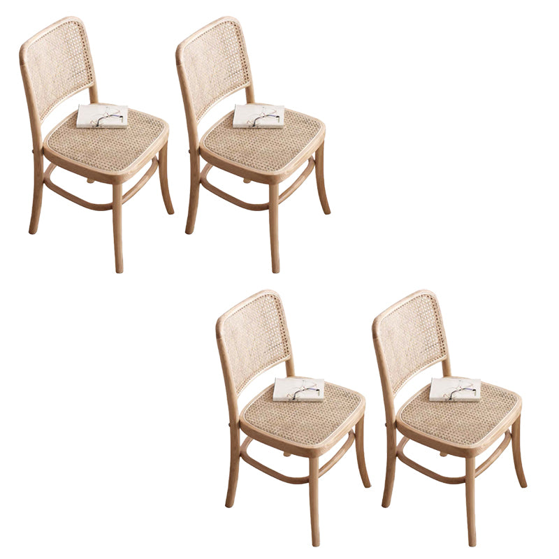 Contemporary Side Chair Wood Open Back Dining Room Chair for Kitchen