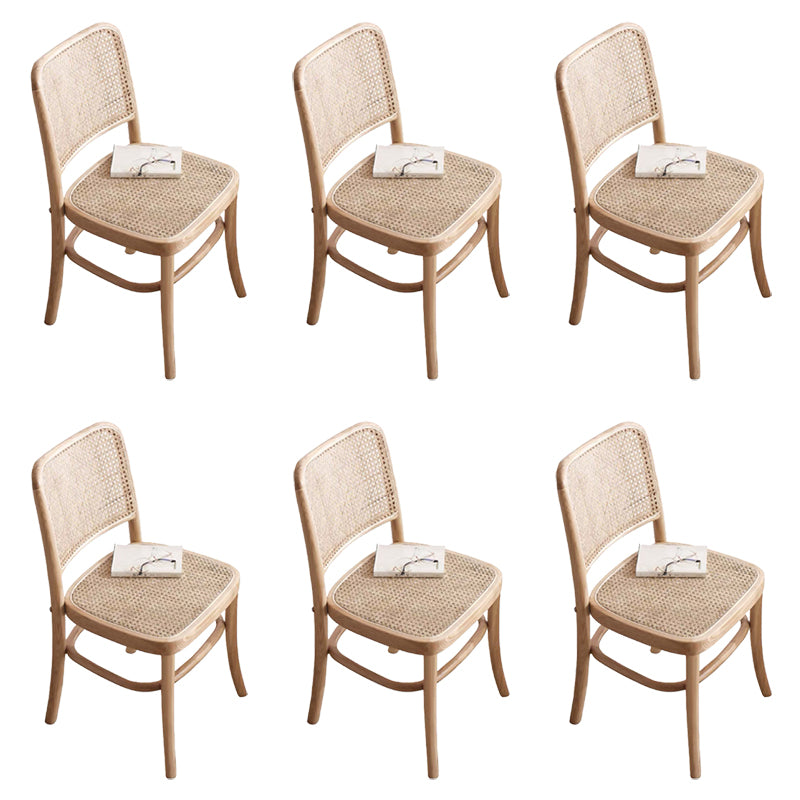 Contemporary Side Chair Wood Open Back Dining Room Chair for Kitchen