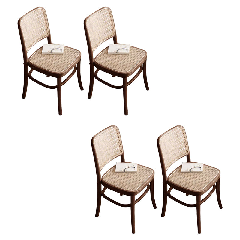 Contemporary Side Chair Wood Open Back Dining Room Chair for Kitchen