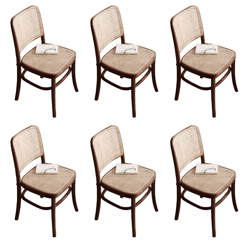 Contemporary Side Chair Wood Open Back Dining Room Chair for Kitchen