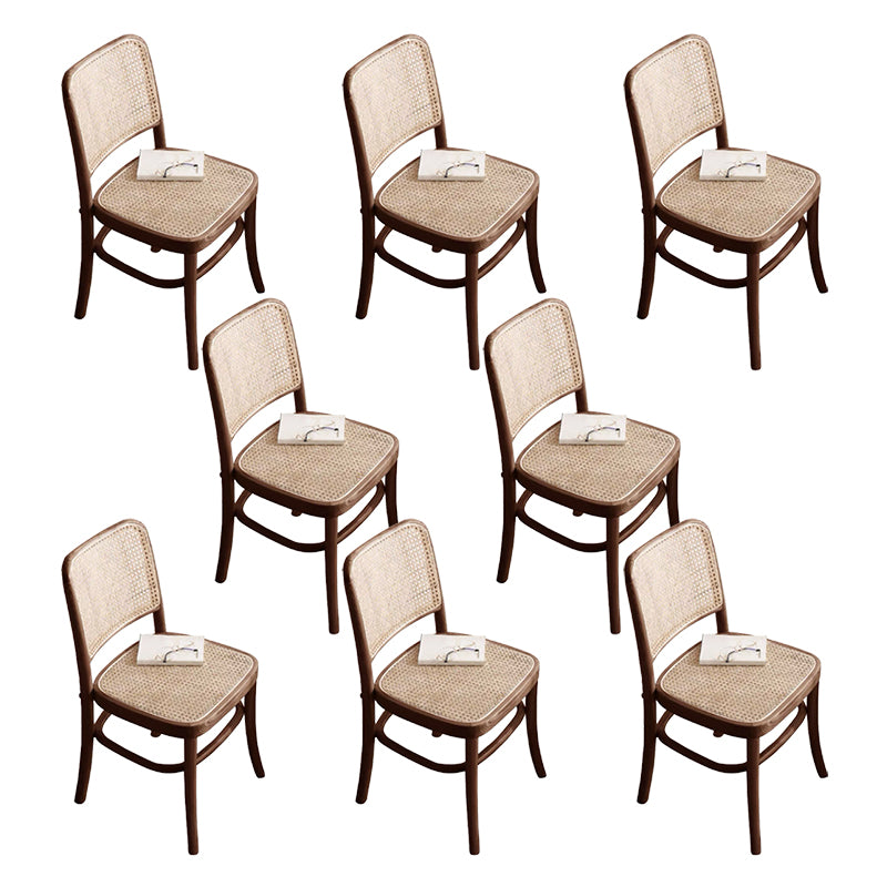 Contemporary Side Chair Wood Open Back Dining Room Chair for Kitchen