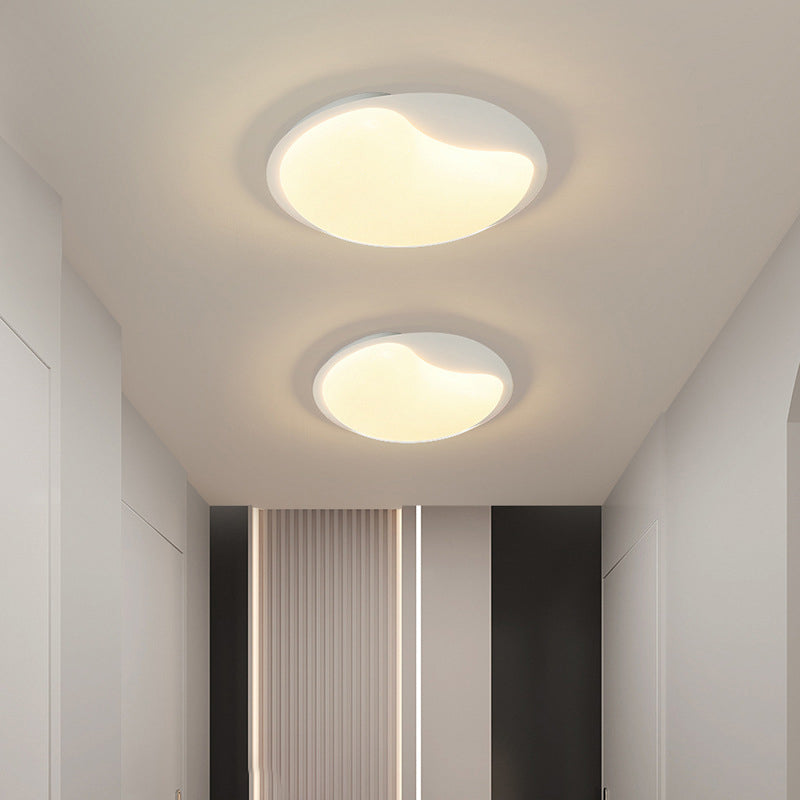 1 / 3 - Light Matte White Flush Mount Iron and Acrylic Cluster Ceiling Flush