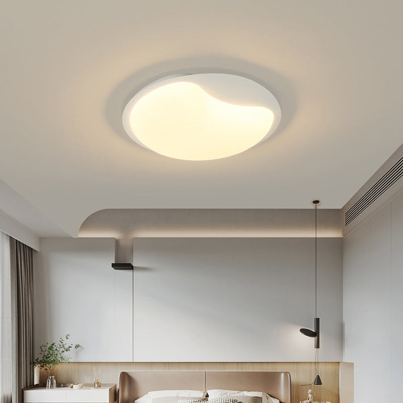1 / 3 - Light Matte White Flush Mount Iron and Acrylic Cluster Ceiling Flush