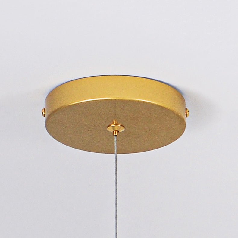 Modern Single Golden Kitchen Island Lighting LED Ceiling Light with Crystal