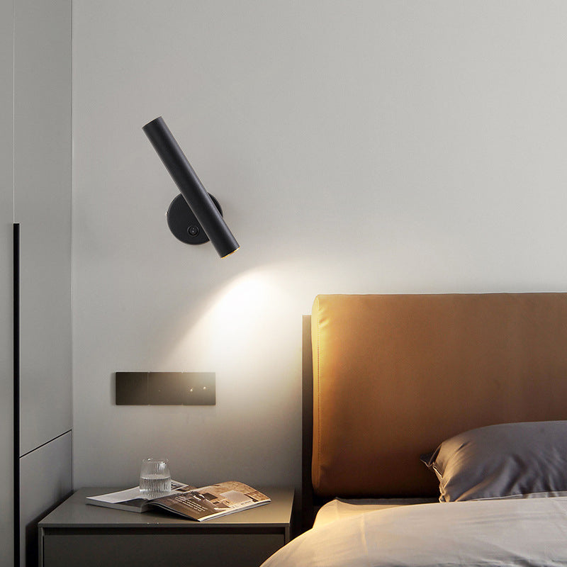 Modern Simple Wall Light Cylinder Shape LED Rotatable Wall Lamp for Living Room