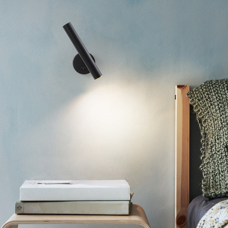 Modern Simple Wall Light Cylinder Shape LED Rotatable Wall Lamp for Living Room