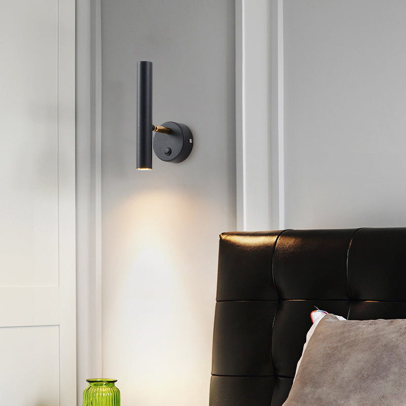 Modern Simple Wall Light Cylinder Shape LED Rotatable Wall Lamp for Living Room