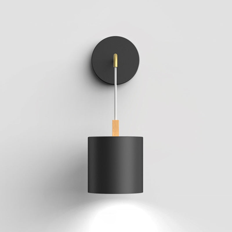 Macaron Style Wall Lamp Metal 1 Light Sconce Light for Bedroom