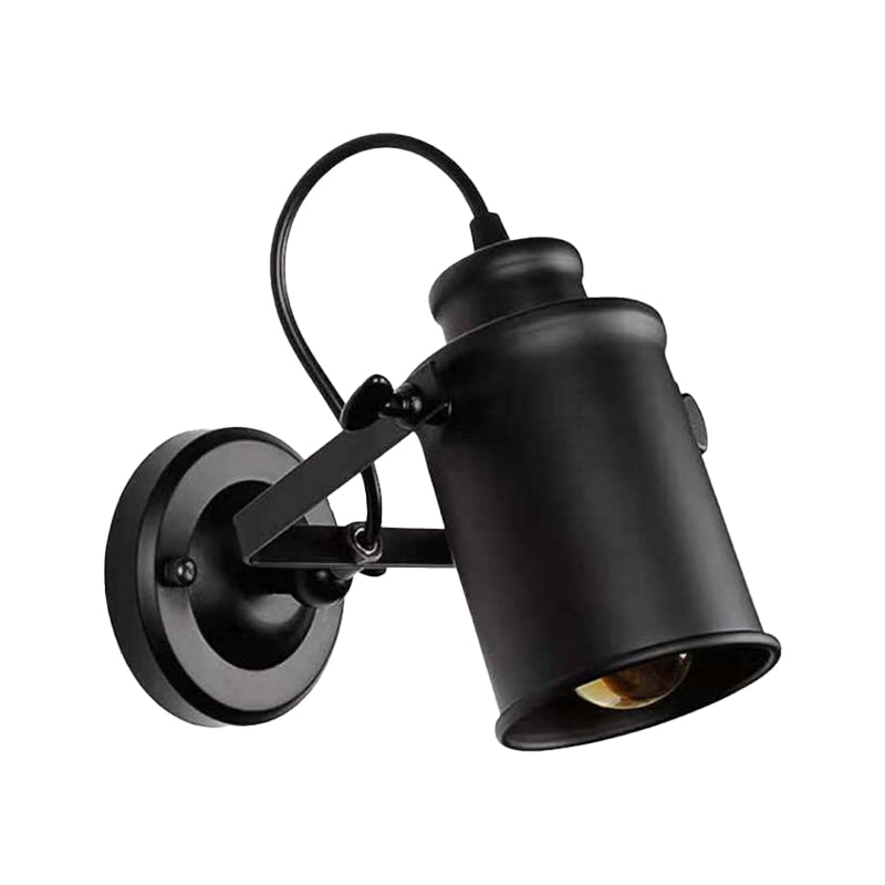 Industrial Style Iron Wall Mount Light Cylinder Shape Wall Lamp for Living Room