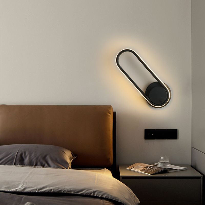 Rotatable Wall Lamp Modern LED Wall Mount Lamp with Plastic Shade for Bedroom