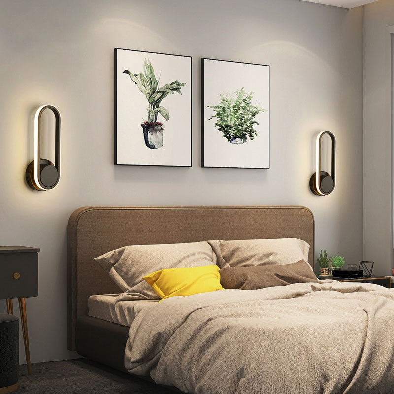 Rotatable Wall Lamp Modern LED Wall Mount Lamp with Plastic Shade for Bedroom