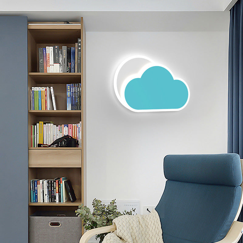 Modern LED Wall Lamp Children Wall Mount Lamp with Acrylic Shade for Bedroom