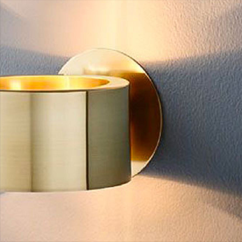 Gold Wall Lamp 1-Light Wall Mount Lamp with Metal Shade for Bedroom