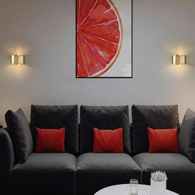 Gold Wall Lamp 1-Light Wall Mount Lamp with Metal Shade for Bedroom