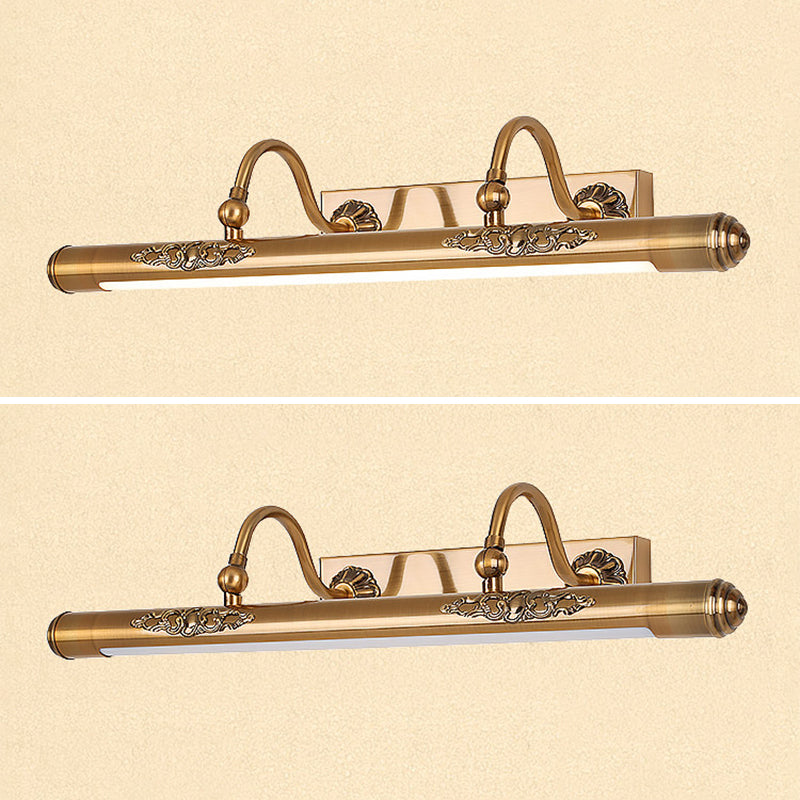 Gold LED Vanity Light Modern Simple Mirror Front Light with Acrylic Shade for Bathroom