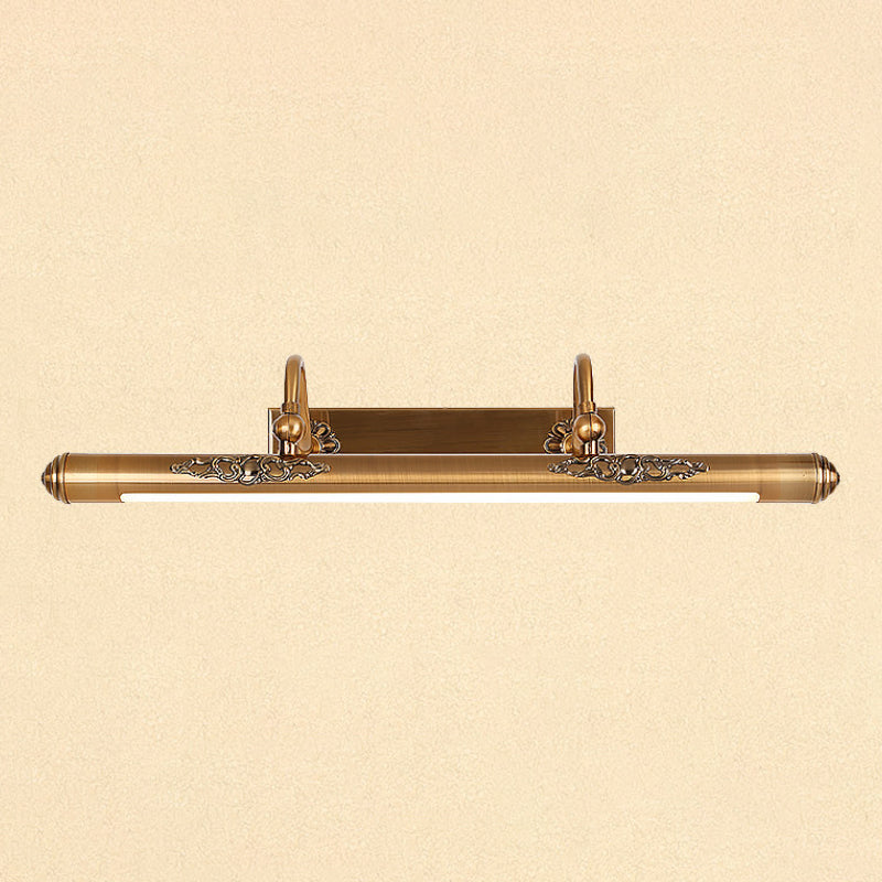 Gold LED Vanity Light Modern Simple Mirror Front Light with Acrylic Shade for Bathroom