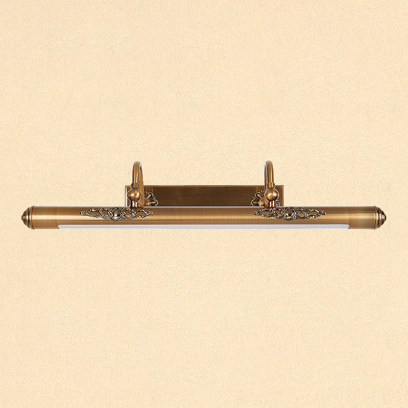 Gold LED Vanity Light Modern Simple Mirror Front Light with Acrylic Shade for Bathroom