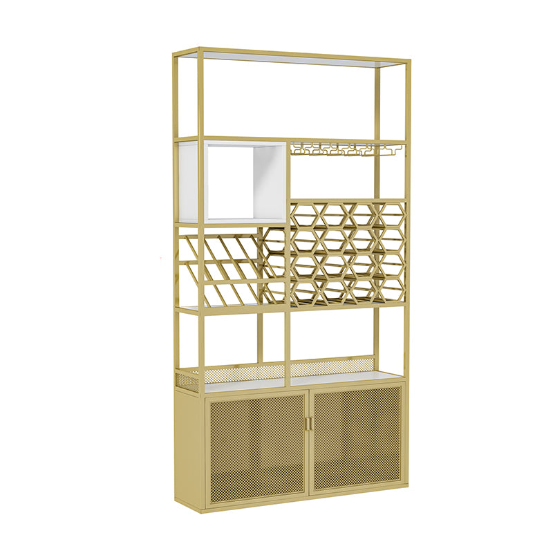 Freestanding Modern Wine Rack Kit Metal 11.8"W Wine Holder Rack with Shelf