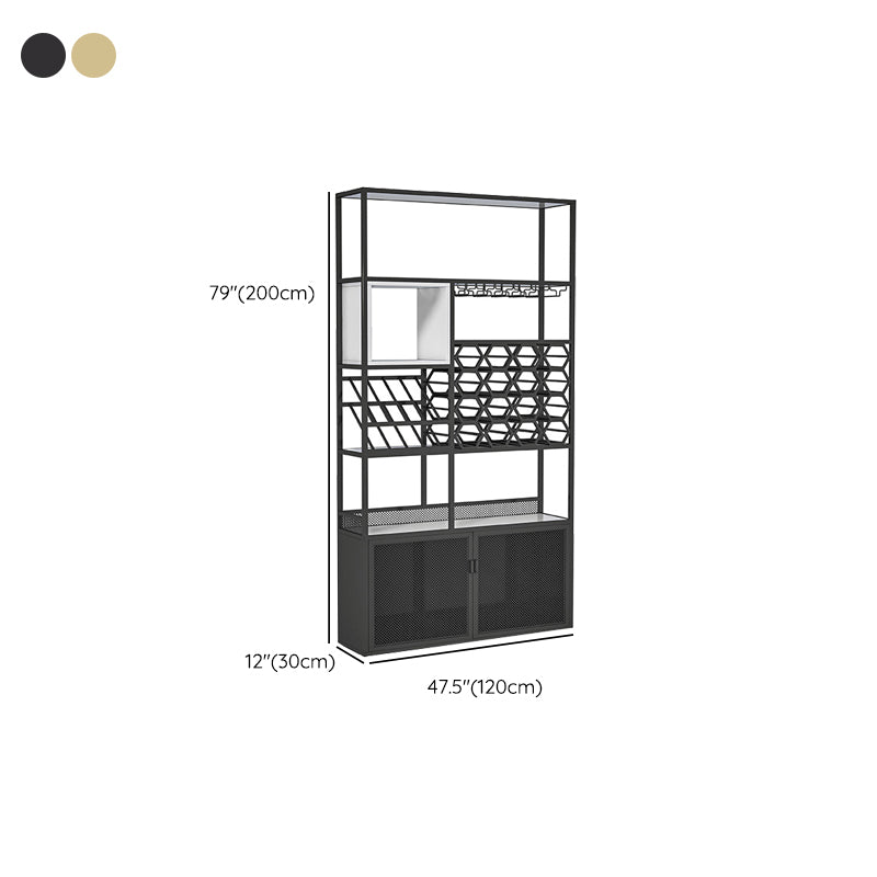 Freestanding Modern Wine Rack Kit Metal 11.8"W Wine Holder Rack with Shelf