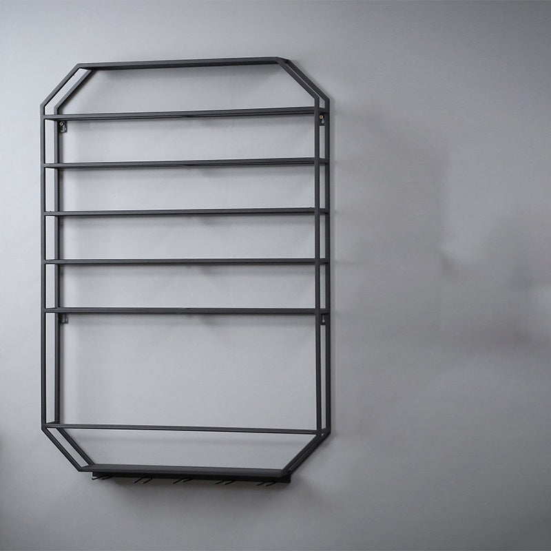 Metal Wall Mounted Wine Rack 27.5"L x 39"H Wine Stemware Holder