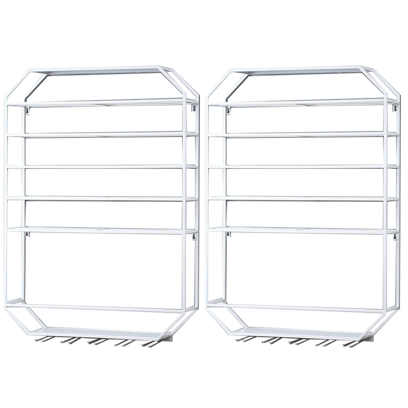 Metal Wall Mounted Wine Rack 27.5"L x 39"H Wine Stemware Holder