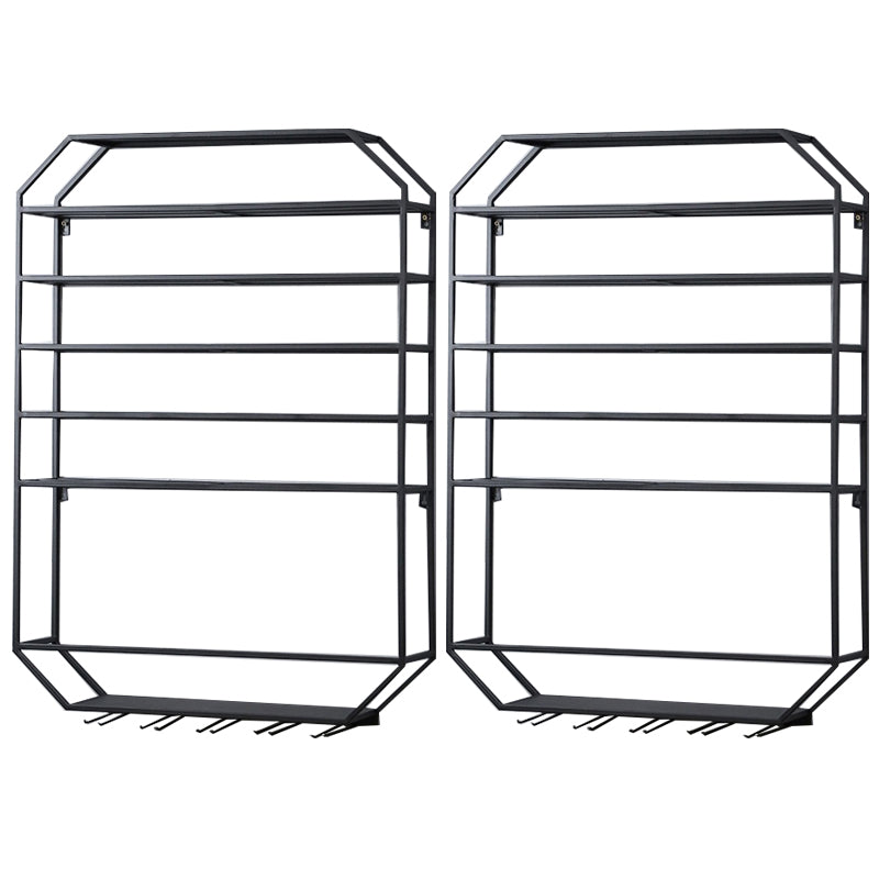 Metal Wall Mounted Wine Rack 27.5"L x 39"H Wine Stemware Holder