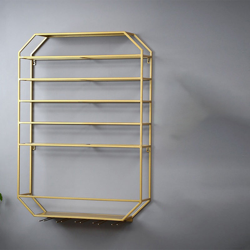 Metal Wall Mounted Wine Rack 27.5"L x 39"H Wine Stemware Holder