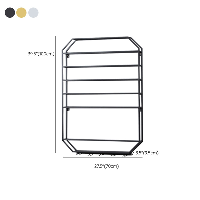 Metal Wall Mounted Wine Rack 27.5"L x 39"H Wine Stemware Holder