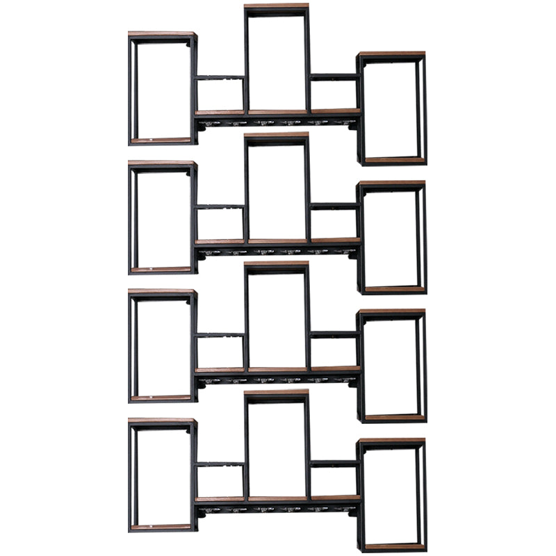 Industrial Metal Wine Holder Rack Wall Mounted Wine Jail with Shelf