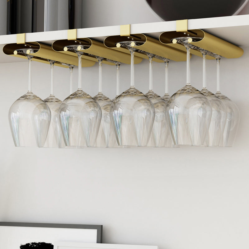 Industrial Hanging Wine Rack Metal Wine Glass Stemware Rack Holder