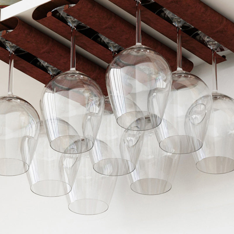 Industrial Hanging Wine Rack Metal Wine Glass Stemware Rack Holder