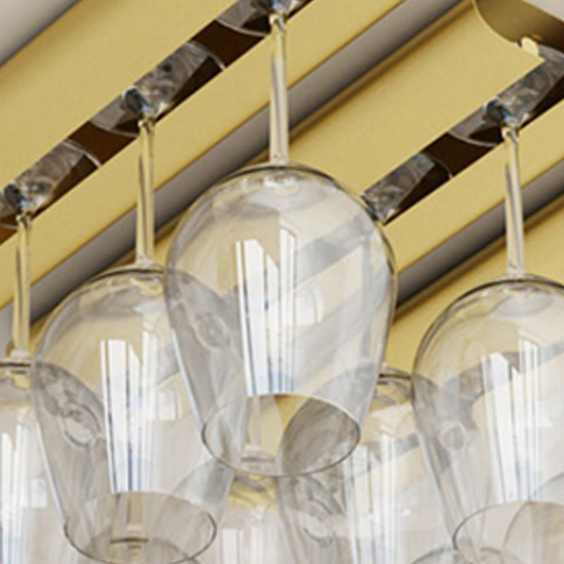 Industrial Hanging Wine Rack Metal Wine Glass Stemware Rack Holder