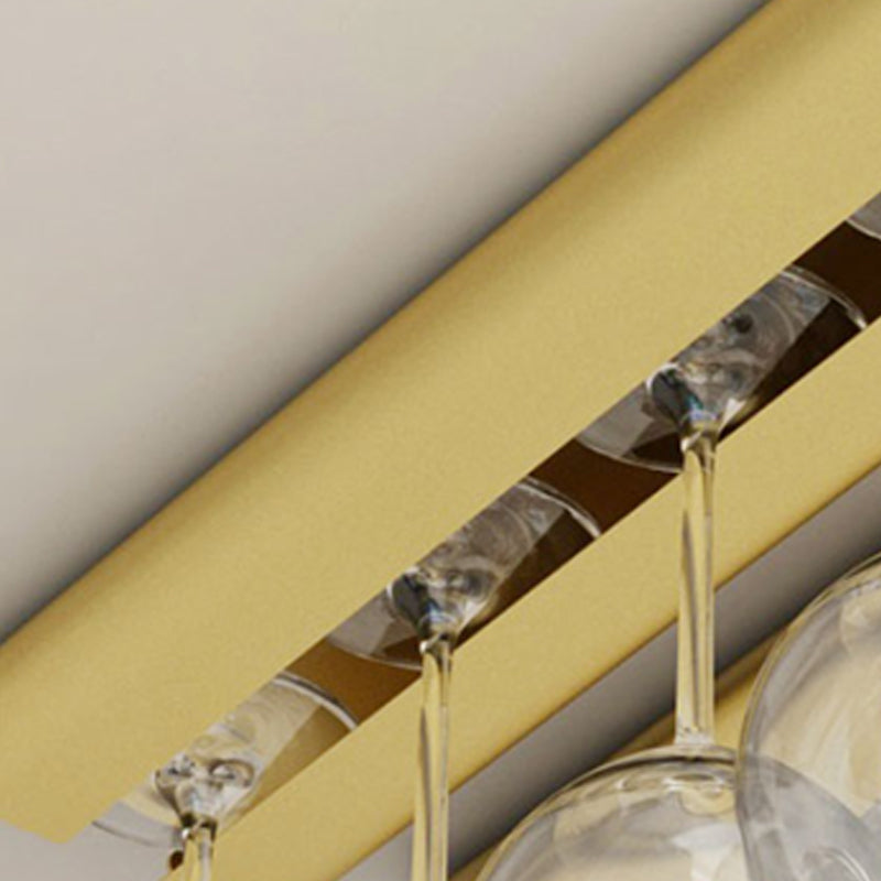 Industrial Hanging Wine Rack Metal Wine Glass Stemware Rack Holder