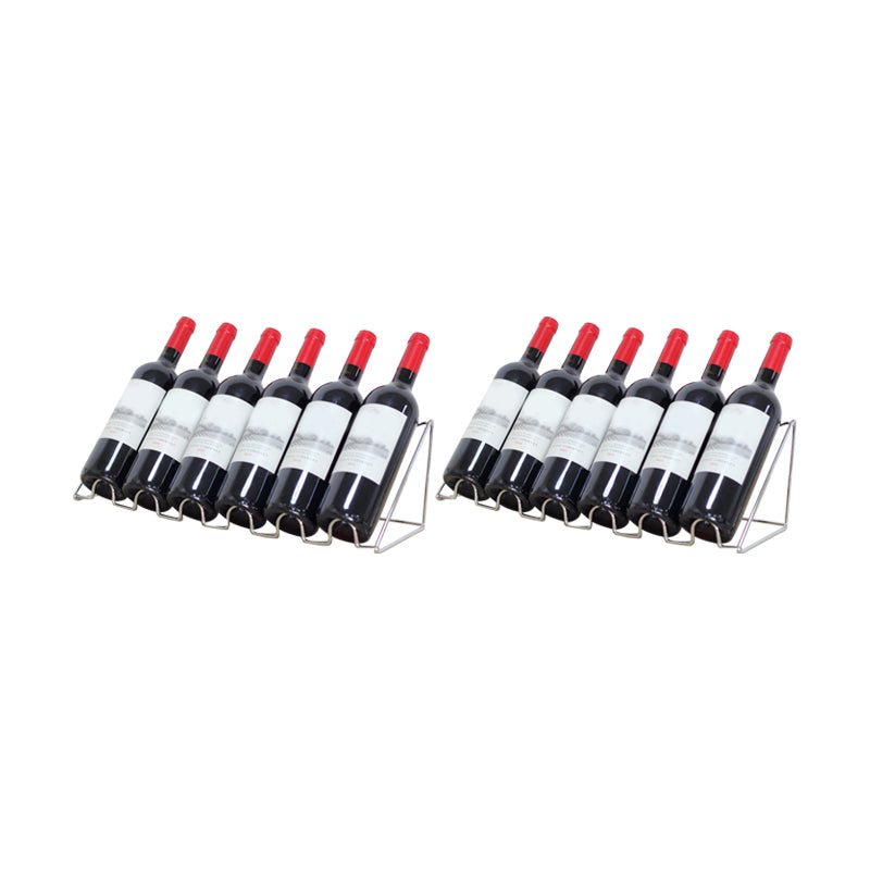 Modern Tabletop Wine Bottle Holder Metal Bottle Wine Rack with Wine Storage
