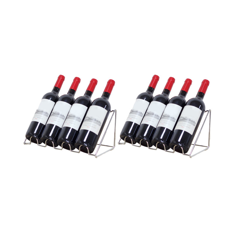 Modern Tabletop Wine Bottle Holder Metal Bottle Wine Rack with Wine Storage