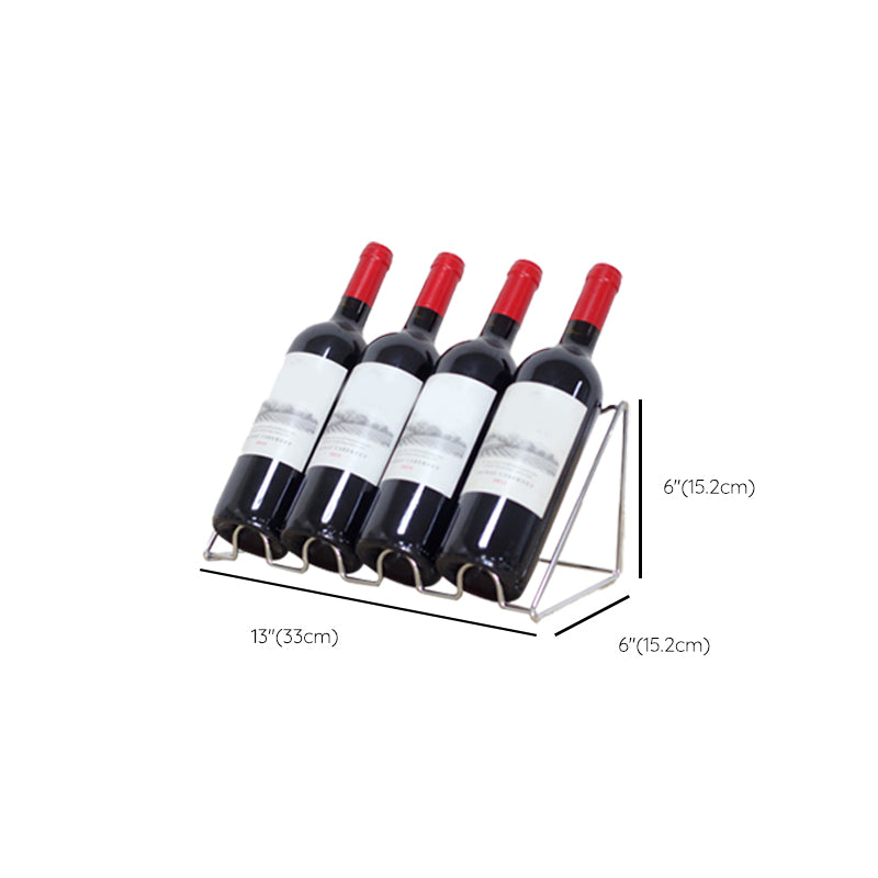 Modern Tabletop Wine Bottle Holder Metal Bottle Wine Rack with Wine Storage