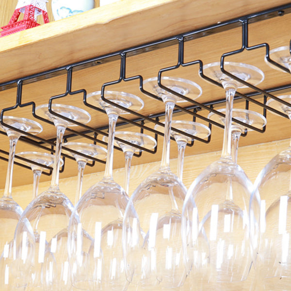 Modern Hanging Wine Glass Rack Metal Glass & Stemware Holder