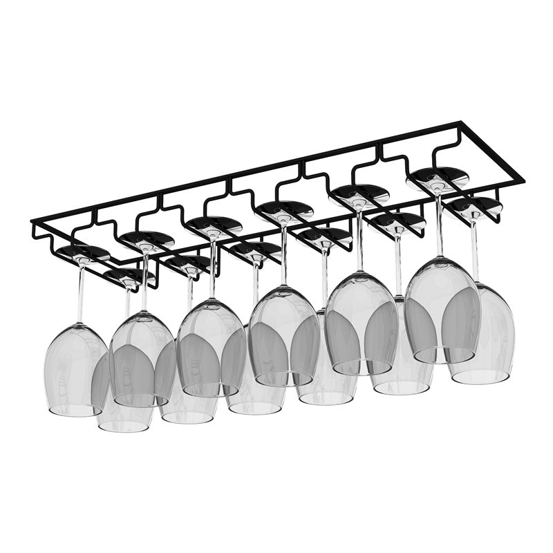 Modern Hanging Wine Glass Rack Metal Glass & Stemware Holder