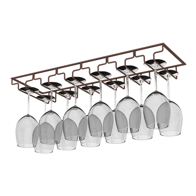 Modern Hanging Wine Glass Rack Metal Glass & Stemware Holder
