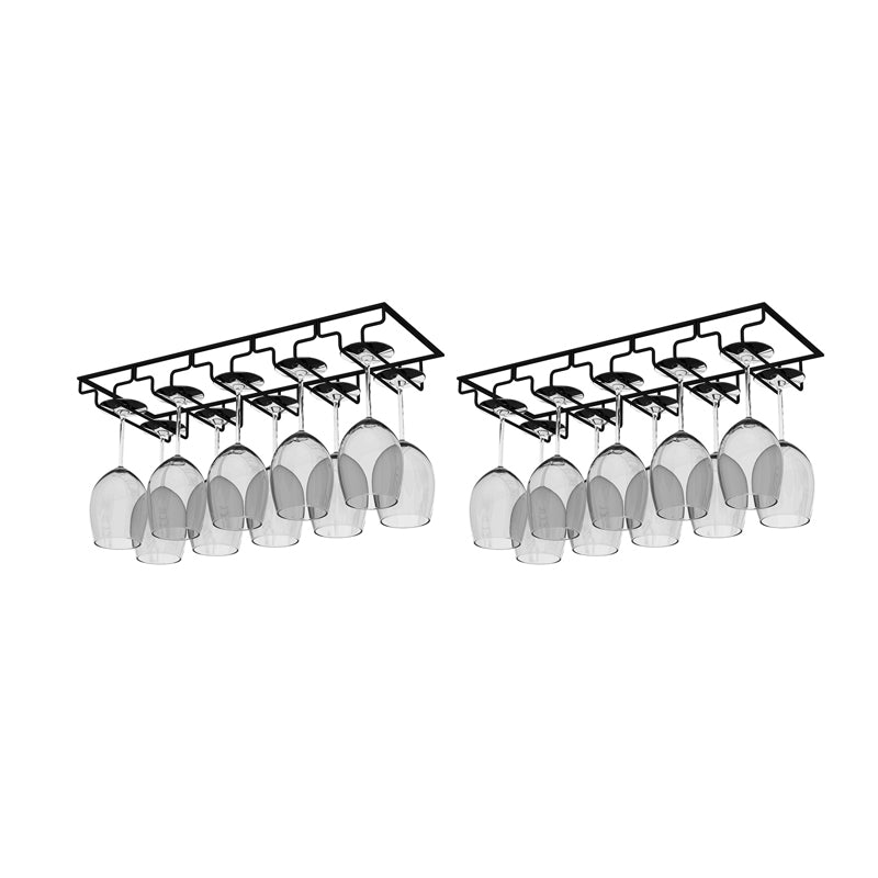 Modern Hanging Wine Glass Rack Metal Glass & Stemware Holder