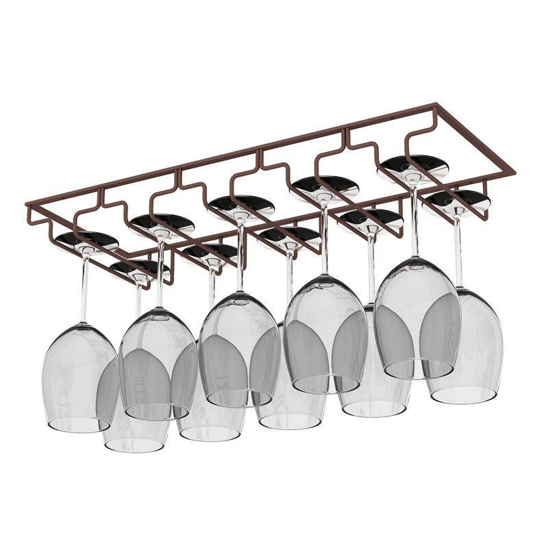 Modern Hanging Wine Glass Rack Metal Glass & Stemware Holder