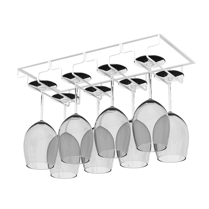 Modern Hanging Wine Glass Rack Metal Glass & Stemware Holder