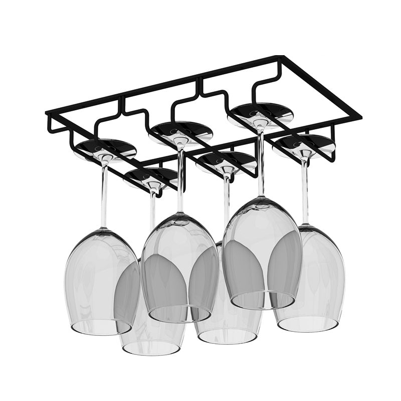 Modern Hanging Wine Glass Rack Metal Glass & Stemware Holder