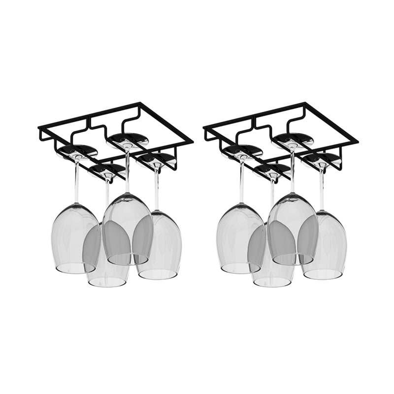 Modern Hanging Wine Glass Rack Metal Glass & Stemware Holder