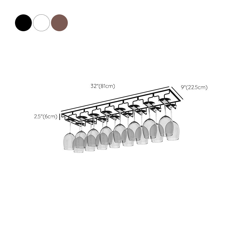 Modern Hanging Wine Glass Rack Metal Glass & Stemware Holder